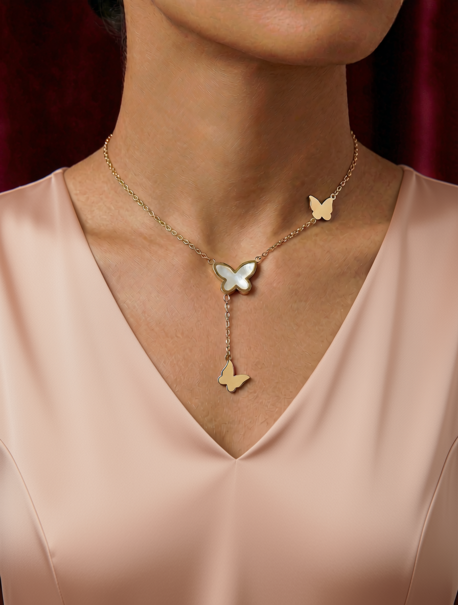 Butterfly Drop Necklace