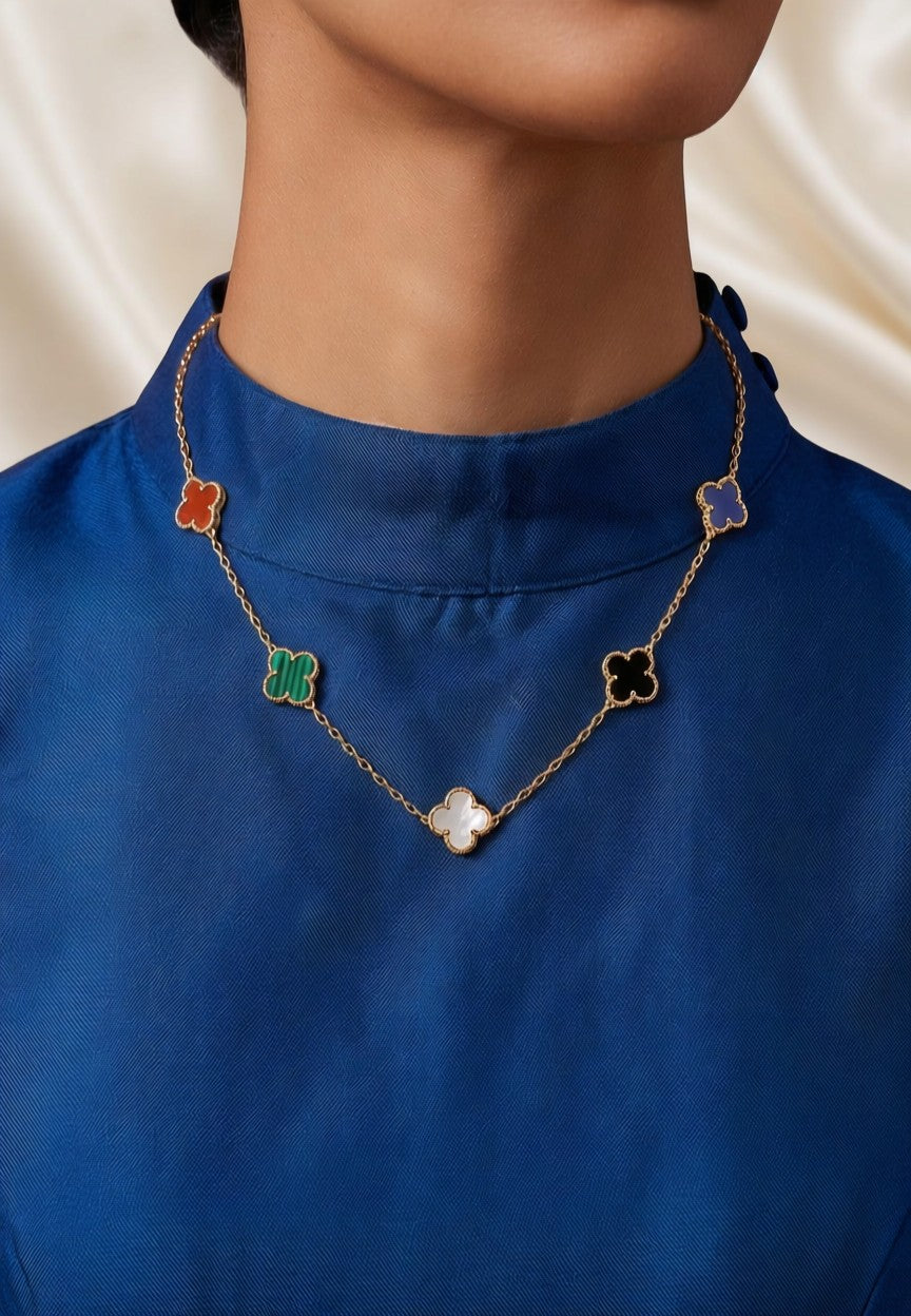 Multicolour Orbit Charm Necklace