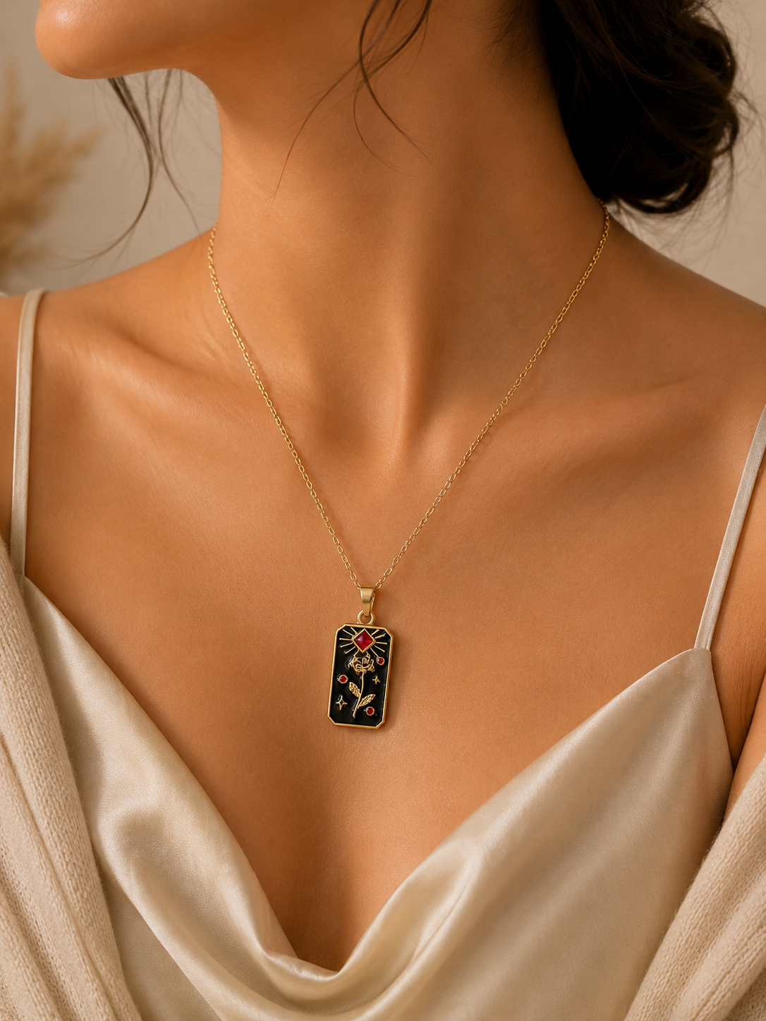 Crimson Bloom Pendant