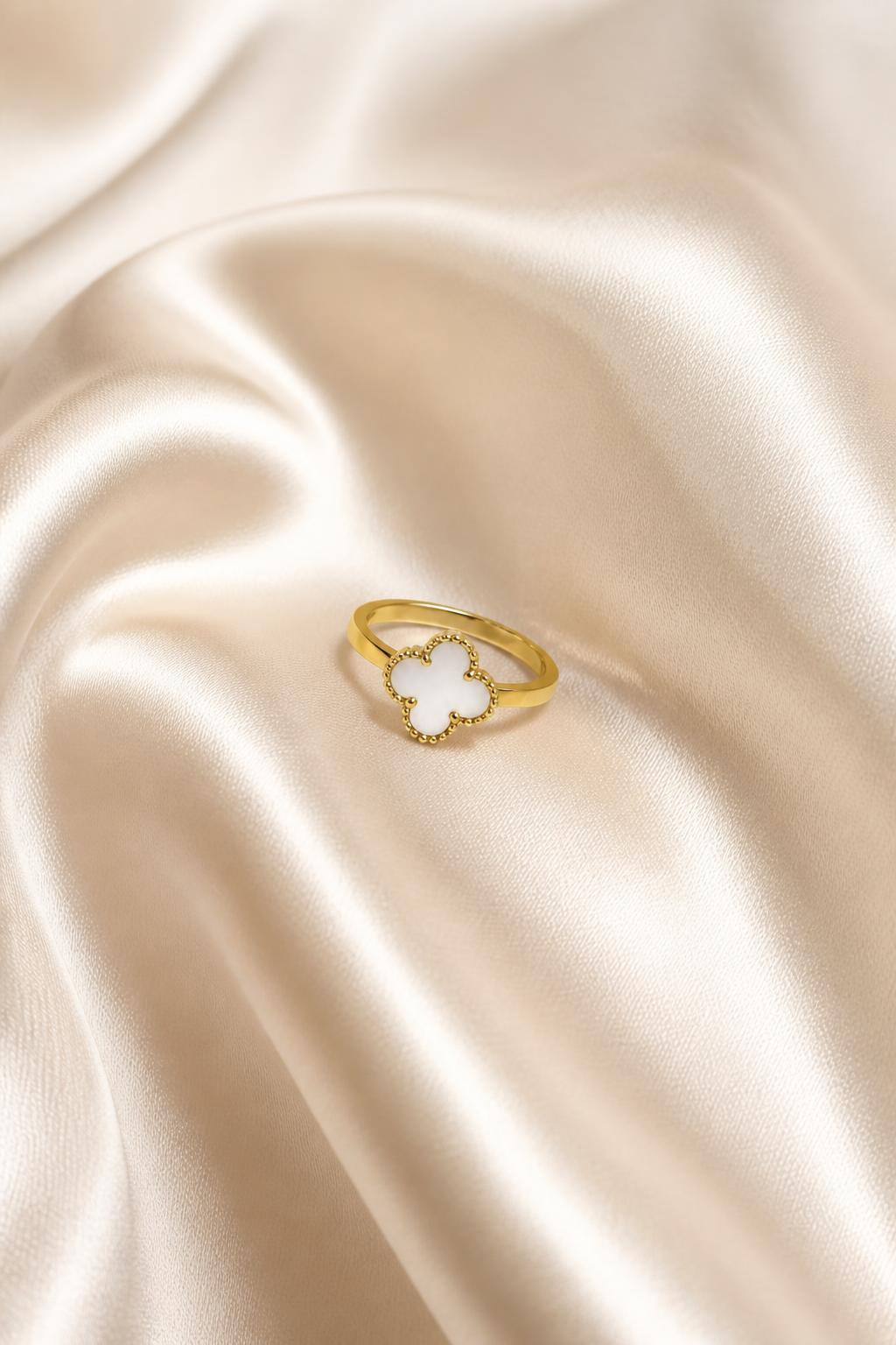 Moonlit Clover Ring